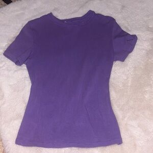 Skims - Purple Stretch Cotton Jersey T-Shirt